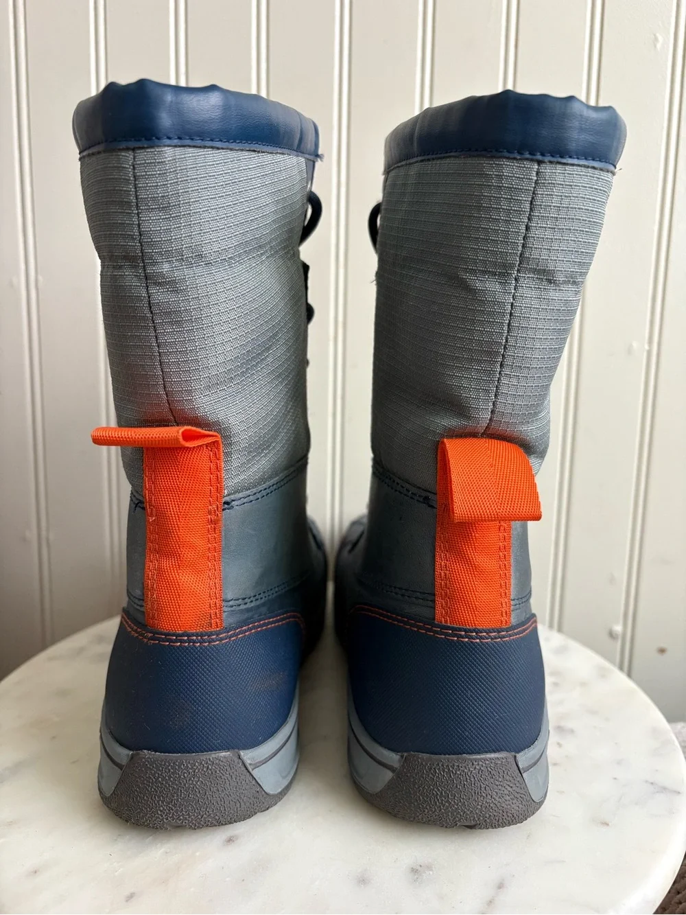 UGG Butte II Waterproof Leather Winter Boots Youth Boys 4 Blue Snow Outdoors EUC